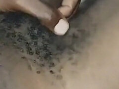 Afrikaans, Enthousiasteling, Zwart, Sperma, Sperma shot, Handbeurt, Alleen