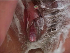 Badeværelse, Brunette, Behåret, Piercing, Fisse, Retro, Solo, Bryster