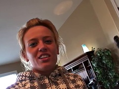 Chica, Tetas grandes, Rubia, Sexo duro, Estrella porno, Pov, Público, Chupando