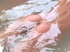 Blondin, Tjeckisk, Flexibel, Rakad, Mager, Lång, Tuttar, Våt