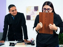 큰 엉덩이, 큰 음경, 큰 가슴, 오랄섹스, 흑갈색 머리, 도기스타일, 밀프