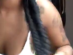 Big ass black twerk figa profonda dildo