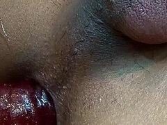 Latina Skinny Ladyboy Shasha Masturbates Asshole with Toy