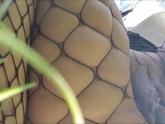 Amatør, Stor svart kvinne, Moden, Offentlig