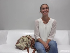 Beautiful Kristyna: Brunette Casting, Petite Breasts, Czech