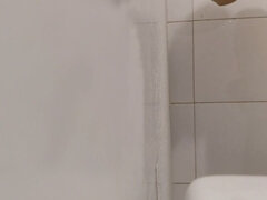 Hairy Boy in the Bathroom Masturbating Hard.