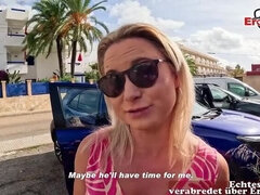 German Blonde MILF Wild Bunny Blind Date Car Sex POV