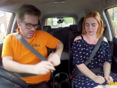 Cock riding action with fat ginger Harley Morgan