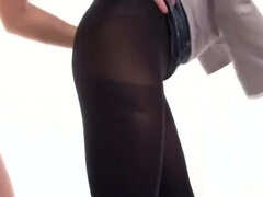 Tall Japanese legs fucked in leggings