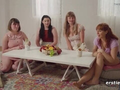 Toccando, Lesbica, Masturbazione, Tette naturali, Piercing, Figa, Rossa, Rasata