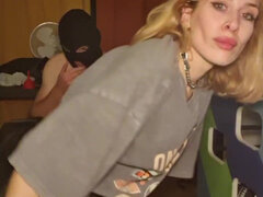 18, Amatorka, Piękna, Blondynka, Para, Femdom, Fetysz stóp, Nastolatki