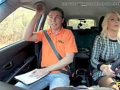 faux Driving school towheaded MILF Tiffany Russo Fucks