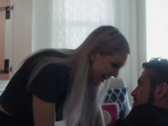 Store bryster, Blondine, Langt ned i halsen, Hd, Muskel, Orgasme