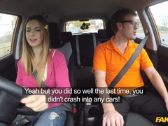 Fake Driving School (FakeHub): Italian Student Seduces Instructor