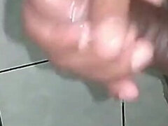 Jerk off at the Bathroom 'hot Jizz of Sperm'