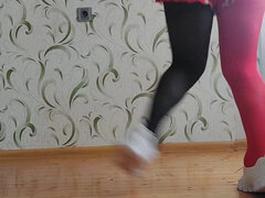 Bbw, Velký zadek, Černé, Blondýna, Masturbace, Sólo, Punčochy