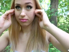 Young bombshell Alana Moon sucks and fucks for cash