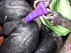 EXTREME sissy ANAL stretching - TATTOOED FEMDOM ass stretching practice and FISTING