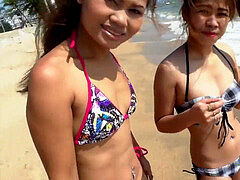 TUKTUKPATROL two petite Thai Asians Tag team Foreign Dick