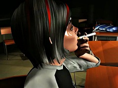 3d, アジア人, デカパイ, 生徒, 教師