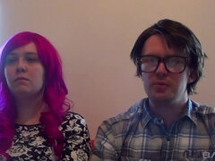 금발의, 사정 샷, 얼굴에, 랑제리