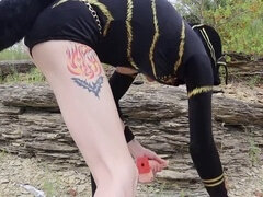 Daphne Phoenix indulges in a solo lakeside cosplay adventure - Publicly! (Caught Masturbating, Adult Toys, Kink)