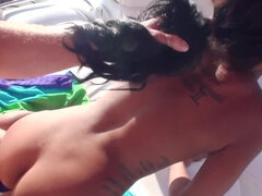 Amateur, Negro, Ébano, Masaje, Pov, Adolescente, Voyeur