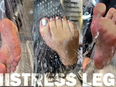 Amateur, Fétiche des pieds, Douche, Solo, Mouillée