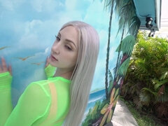 Blondin, Sperma shot, Ansiktsbehandling, Naturliga tuttar, Fitta, Rider, Dusch, Solo