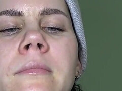 Anna Is Freezing and Picking Her Nose in a Cap at Home