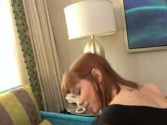 Popó, Csoportos kefélés, Természetes, Filigrán alkatú, Nuni, Vöröshajú, Leborotvált, Nyelés