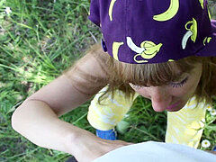 Public blowjob, outdoor blowjob, cute teen (18+)