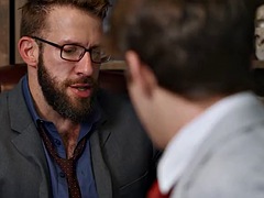 TWINKPOP - College Dean Morgxn Thicke Watches Joey Mills Suck Luke Connors Big Dick, Then Leaves Them To It