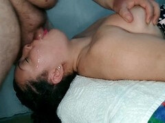 Deep throat action - Thrusting into my wife's mouth - authentic homemade amateur video