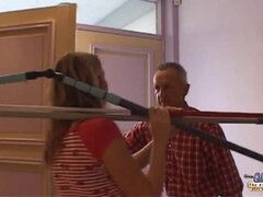 Grote mammen, Blond, Zoenen, Likken, Natuurlijke tieten, Buiten, Slikken, Tiener