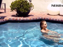 Sydney Cole cheats on her husband with Marcus London near the pool - HD porn