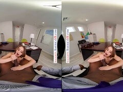 Kenzie Madison takes a big black cock in the office with reverse cowgirl from Will Tile