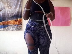 Afrikaner, Røv til mund, Stor røv, Sort, Træningscenter, Lesbisk