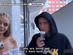 미인, 금발의, 오쟁이 진 남자, 여자친구, 자연의 가슴, 면도된, 문신, 청소년