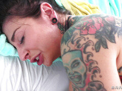 Brunette, Hardcore, Milf, Mamma, Fitte, Tattovering