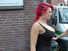 German redhead teenage Lexy entice to Fuck Outdoor by Stranger