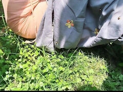 アナル, お尻, 露出狂, アウトドア