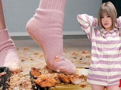 Asijské, Fetiš, Fetiš nohou, Japonské, Sólo, Punčochy, Vlhká