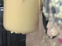 Lacey Starr and Devon Breeze in wet and messy lesbian action