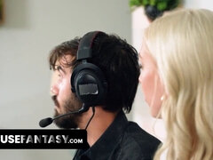 Blonde stepmom with free use fantasies is bored and Ignored by her stepson in taboo sex game