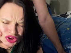 18, Amatéri, Brunetka, Pár, Prirodzené prsia, Natvrdo, Ruskej, Teenka