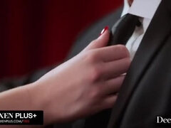 Blondine, Blasen, Fesselspiele, Sperma im mund, Hundestellung, Fingern, Hd, Lecken