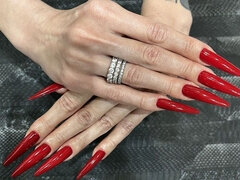 Long Red Nails Vid, Long Finger Fetish, Hands, Oil Hands