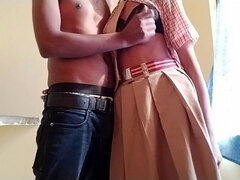 Hot desi girl Sexydimple gets down and dirty in school uniform