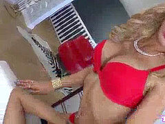 Amatorka, Wytrysk, Ladyboy, Bielizna, Shemale, Pończochy